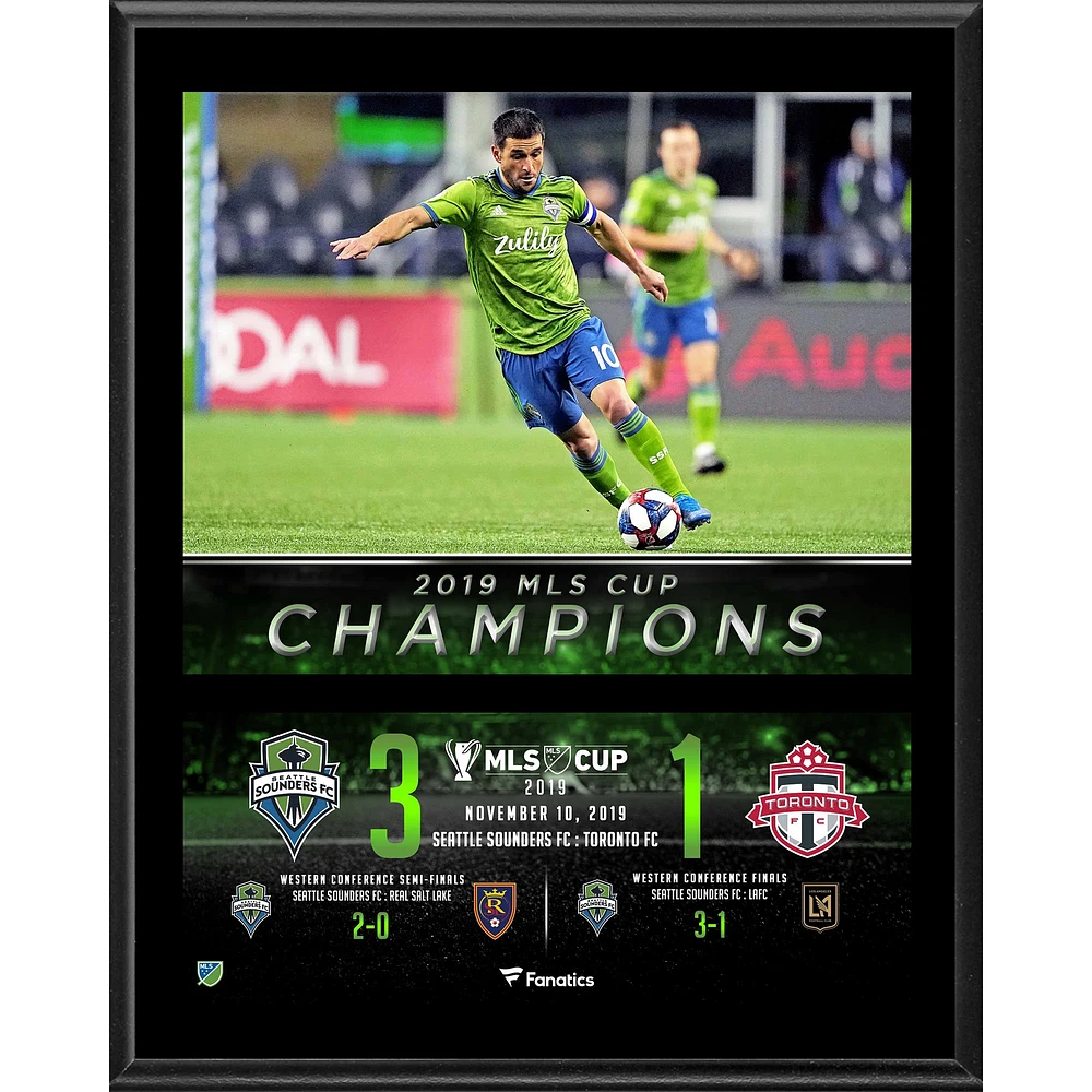 Nicolas Lodeiro Seattle Sounders FC 2019 MLS Cup Champions 12" x 15" Plaque sublimée