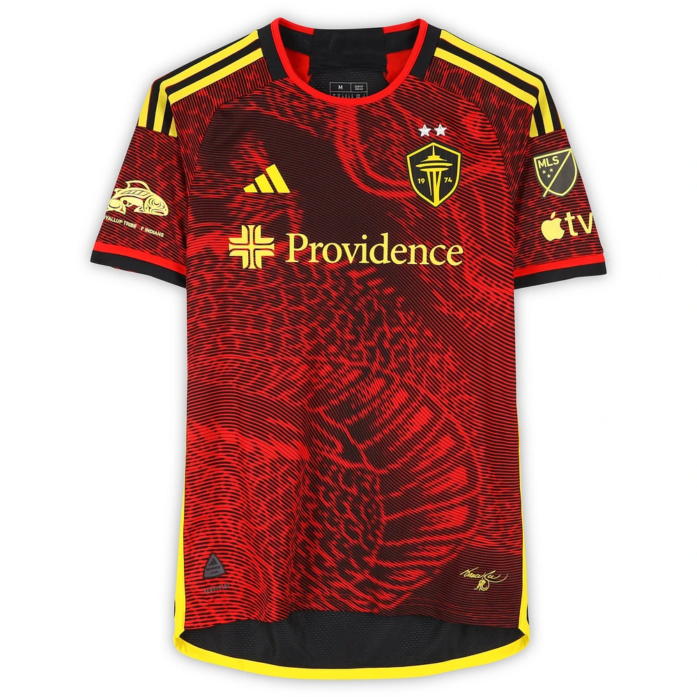 Nouhou Tolo Seattle Sounders FC Autographed Match-Used #5 Red adidas Jersey from the 2024 MLS Season - Size M