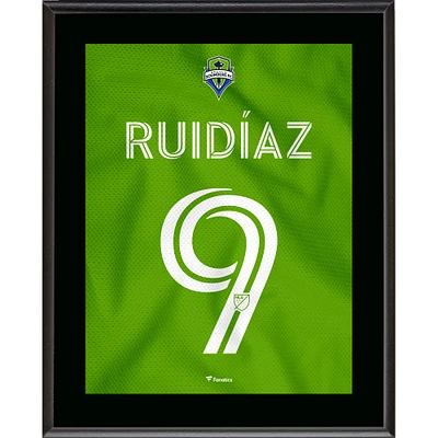 Raul Ruidiaz Seattle Sounders FC 10.5" x 13" Legacy Green Jersey Style Number 9 Sublimated Plaque