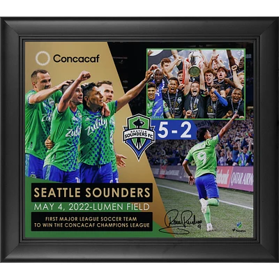 Raul Ruidiaz Seattle Sounders FC Autographed 15" x 17" 2022 CONCACAF Champions Collage 