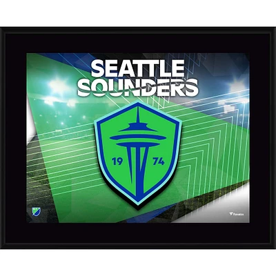 Plaque horizontale avec logo d'équipe sublimé Seattle Sounders FC 10,5" x 13"