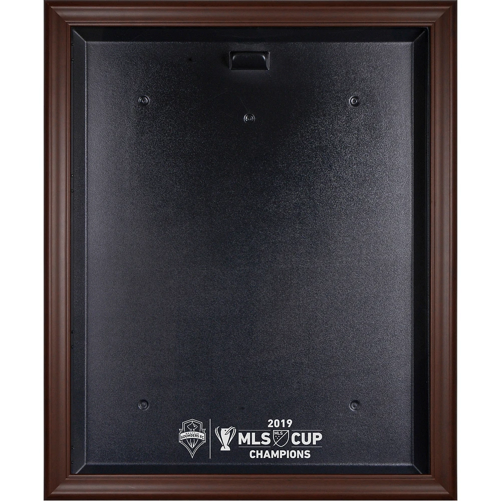 Seattle Sounders FC Brown Framed 2019 MLS Cup Champions Team Logo Jersey Display Case