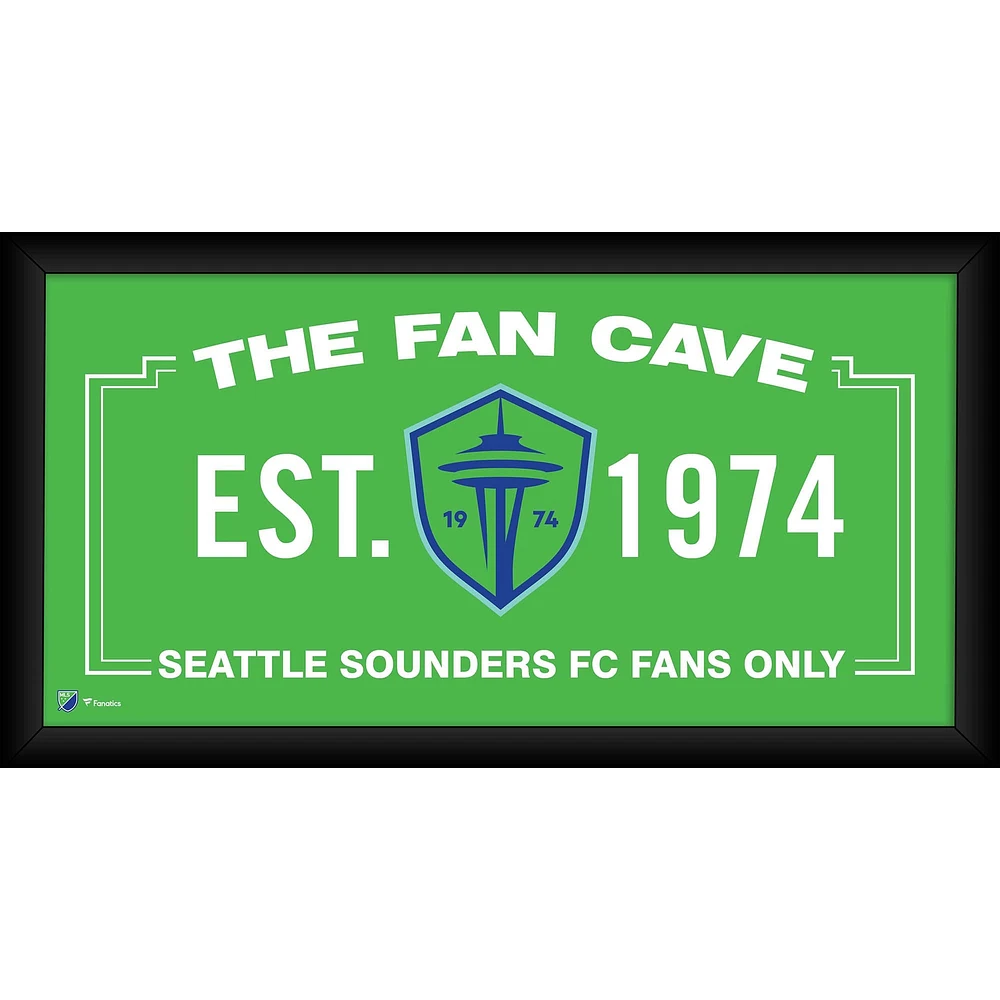 Seattle Sounders FC Framed 10" x 20" Fan Cave Collage