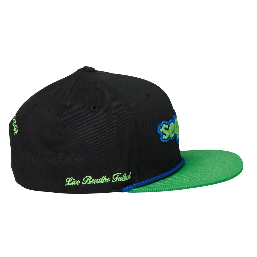 Casquette réglable unisexe Live Breathe Futbol Seattle Sounders FC noire