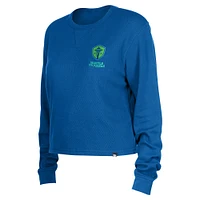 T-shirt thermique à manches longues pour femme 5th & Ocean by New Era bleu Seattle Sounders FC Sport Night