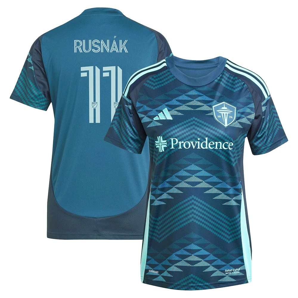 Women's adidas Albert Rusnak Blue Seattle Sounders FC 2025 The Salish Sea Kit Replica Player Jersey