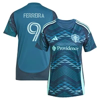Women's adidas Jesus Ferreira Blue Seattle Sounders FC 2025 The Salish Sea Kit Replica Player Jersey