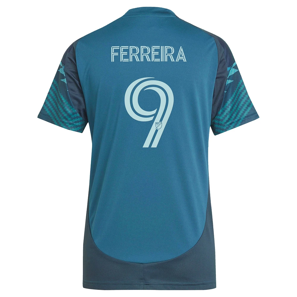 Women's adidas Jesus Ferreira Blue Seattle Sounders FC 2025 The Salish Sea Kit Replica Player Jersey