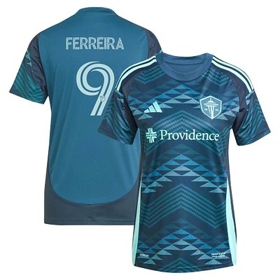 Women's adidas Jesus Ferreira Blue Seattle Sounders FC 2025 The Salish Sea Kit Replica Player Jersey