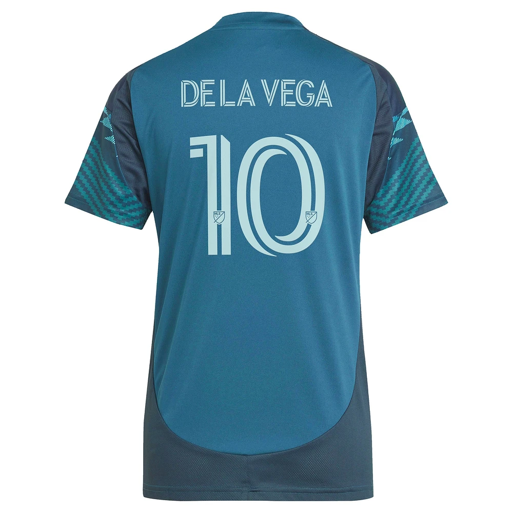 Women's adidas Pedro de la Vega Blue Seattle Sounders FC 2025 The Salish Sea Kit Replica Player Jersey