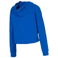 Women's Concepts Sport Blue Seattle Sounders FC Elevation Tri-Blend Long Sleeve Pullover Hoodie