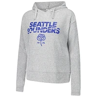 Women's Concepts Sport Gray Seattle Sounders FC Juniper Long Sleeve Hoodie T-Shirt