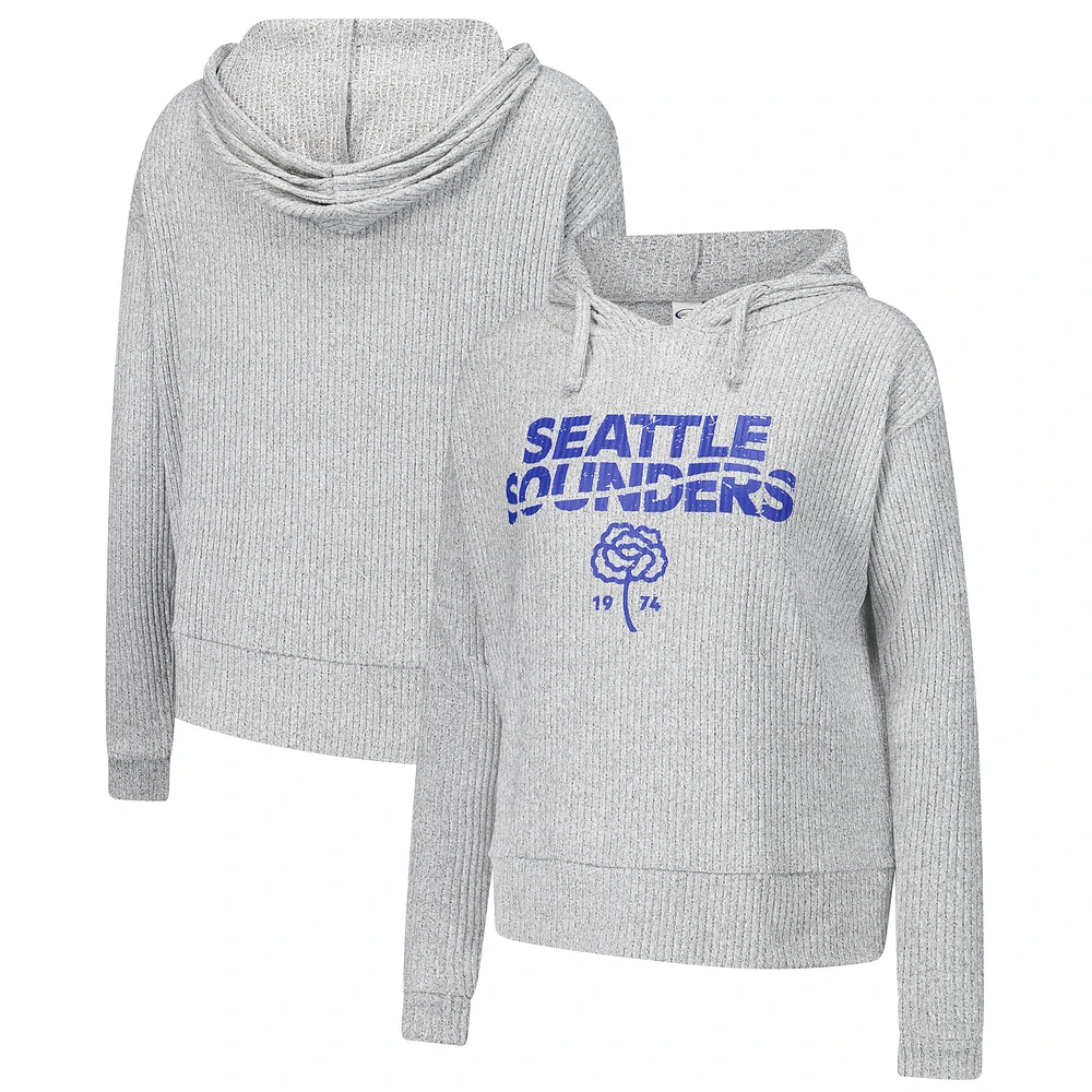 Women's Concepts Sport Gray Seattle Sounders FC Juniper Long Sleeve Hoodie T-Shirt