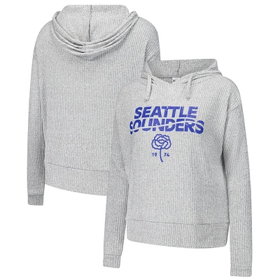 T-shirt à capuche manches longues pour femme Concepts Sport gris Seattle Sounders FC Juniper