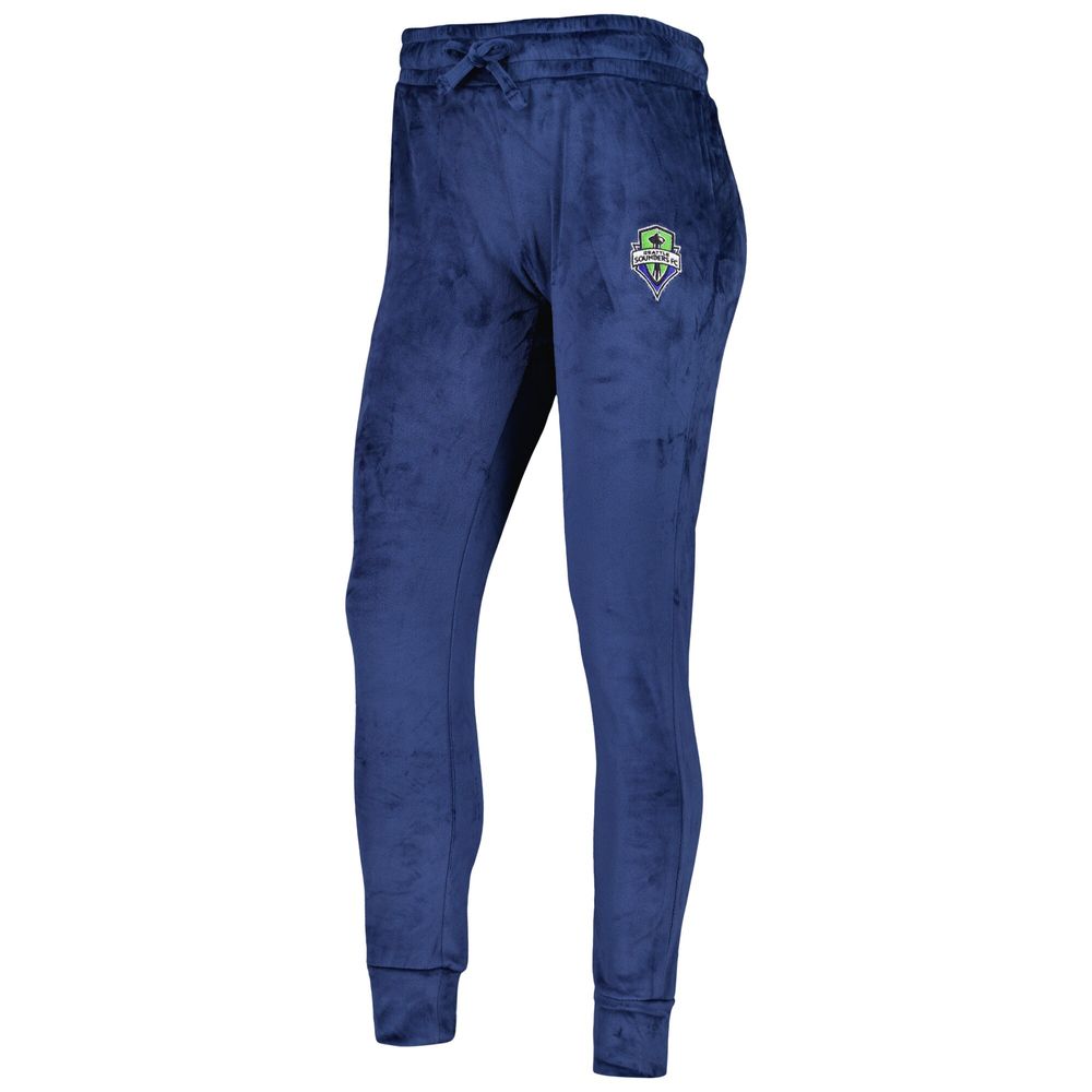 Women's Concepts Sport Navy Seattle Sounders FC Intermission Velour Cuffed Pants