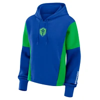 Sweat à capuche surdimensionné bleu pour gardien de but Seattle Sounders FC Fanatics femme