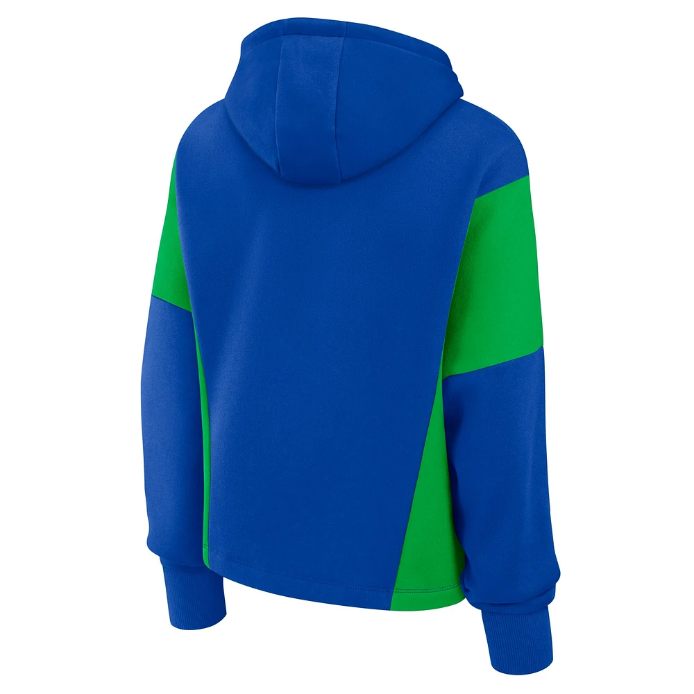 Sweat à capuche surdimensionné bleu pour gardien de but Seattle Sounders FC Fanatics femme