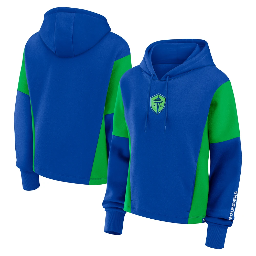 Sweat à capuche surdimensionné bleu pour gardien de but Seattle Sounders FC Fanatics femme