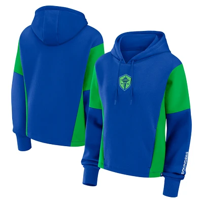 Sweat à capuche surdimensionné bleu pour gardien de but Seattle Sounders FC Fanatics femme
