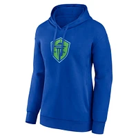 Women's Fanatics Blue Seattle Sounders FC Primary Logo Pullover Hoodie