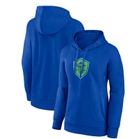 Women's Fanatics Blue Seattle Sounders FC Primary Logo Pullover Hoodie