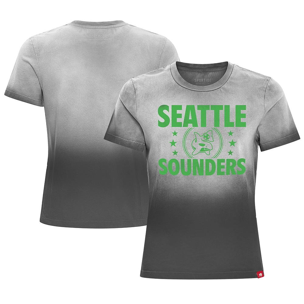 T-shirt Sportiqe Charcoal Seattle Sounders FC Arcadia pour femme