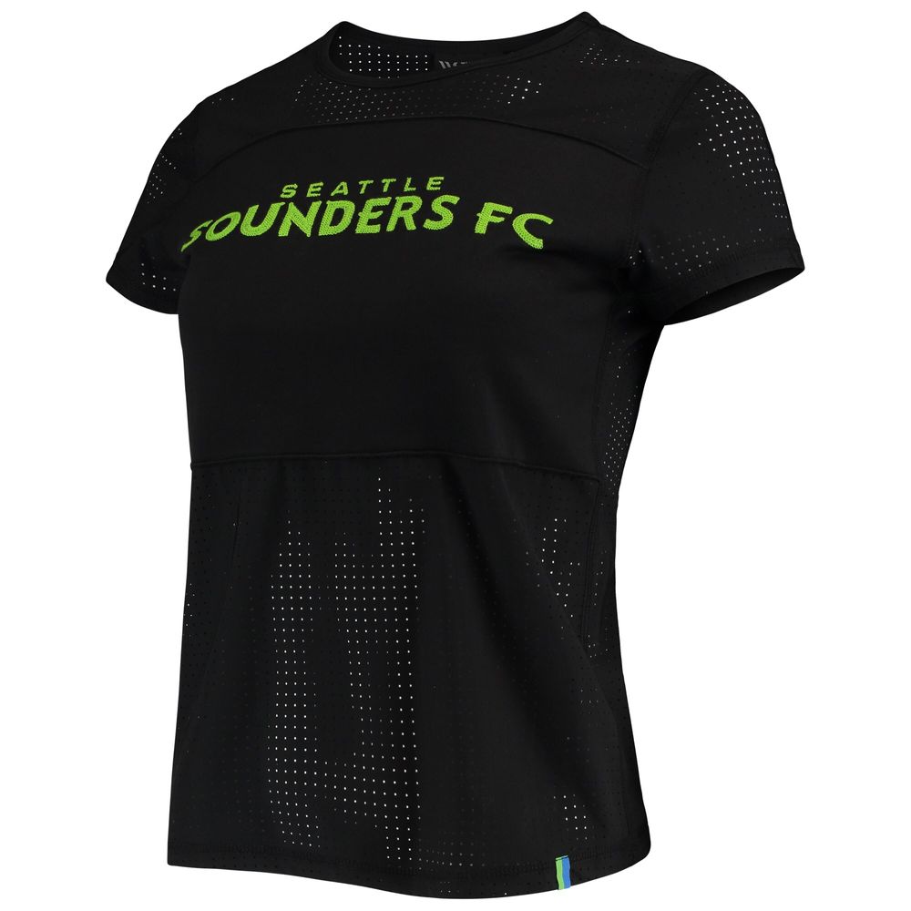 Women's The Wild Collective Black Seattle Sounders FC Mesh T-Shirt