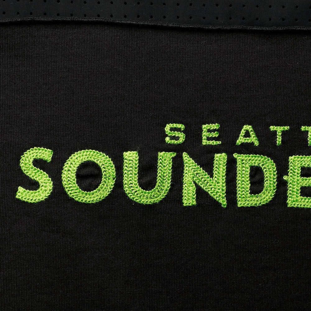 Women's The Wild Collective Black Seattle Sounders FC Mesh T-Shirt