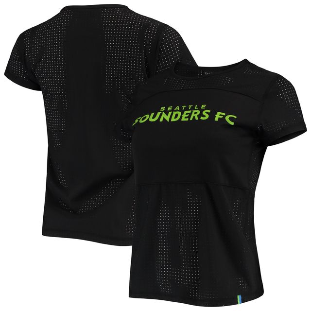 T-shirt en maille The Wild Collective Seattle Sounders FC pour femme, noir