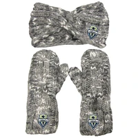 Ensemble bandeau et mitaines gris chiné Seattle Sounders FC ZooZatz pour femme