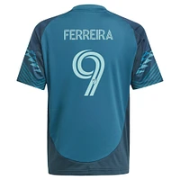 Maillot de joueur réplique du kit The Salish Sea 2025 des Seattle Sounders FC bleu adidas Jesus Ferreira pour jeunes