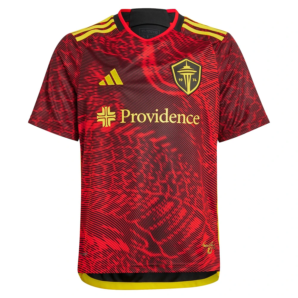 Maillot de joueur réplique pour jeunes adidas Jordan Morris rouge Seattle Sounders FC 2024 The Bruce Lee Kit