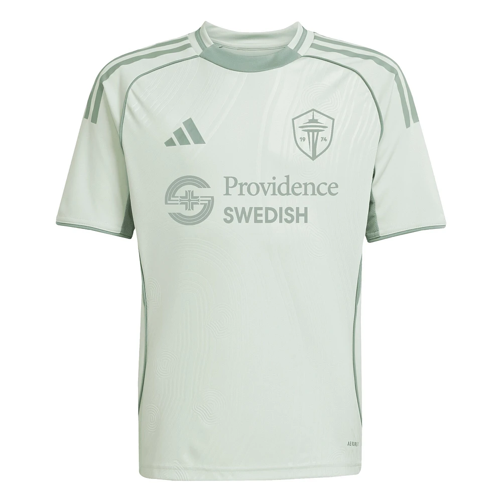 Youth adidas Light Green Seattle Sounders FC 2025 One Planet Pre-Match Top