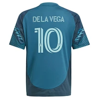 Maillot de joueur réplique du kit The Salish Sea 2025 bleu adidas Pedro la Vega pour jeunes Seattle Sounders FC