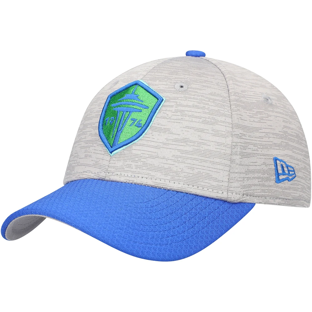 Casquette réglable New Era Seattle Sounders FC Active 9FORTY pour jeune, gris/bleu