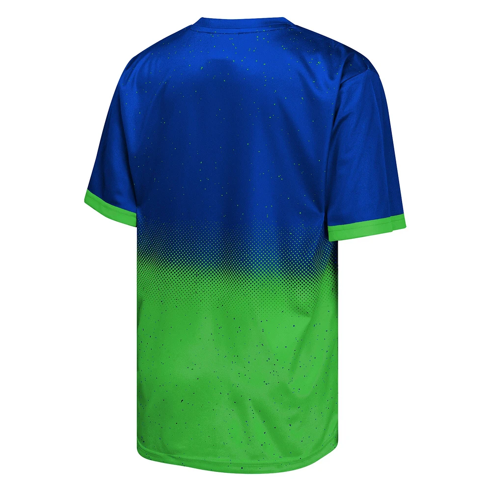 T-shirt bleu pour jeunes de l'équipe défense des Seattle Sounders FC