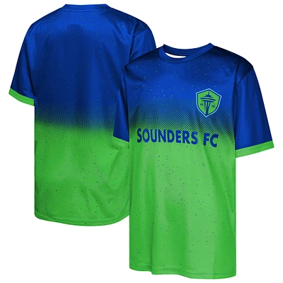 T-shirt bleu pour jeunes de l'équipe défense des Seattle Sounders FC