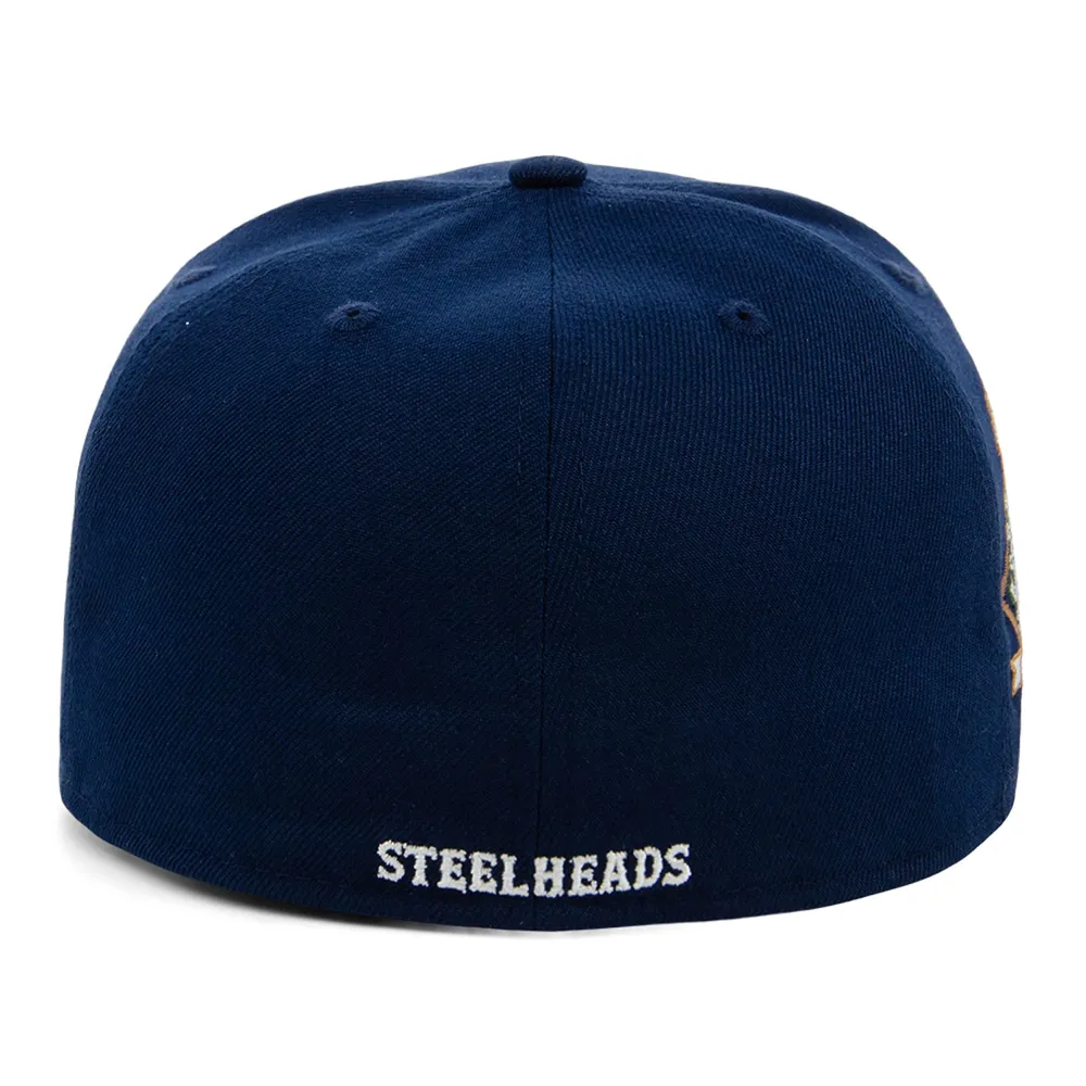 Seattle Steelheads Rings & Crwns Team Fitted Hat - Cream/Navy