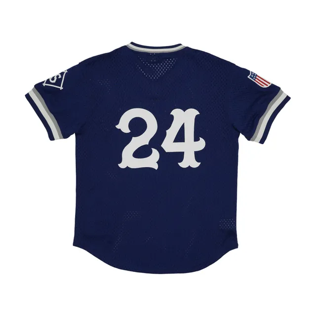 Rings & Crwns Men's #5 Navy Kansas City Monarchs Mesh Replica V