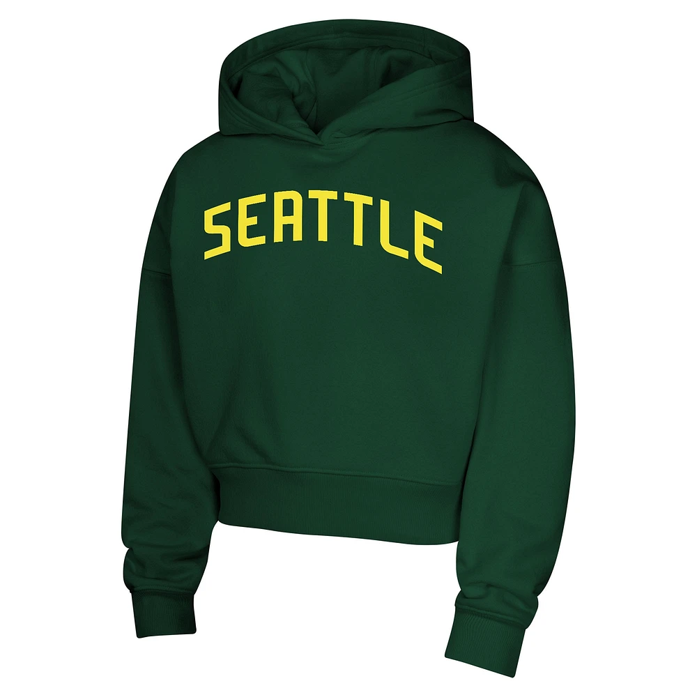 Girls Youth  Green Seattle Storm Closer Pullover Hoodie