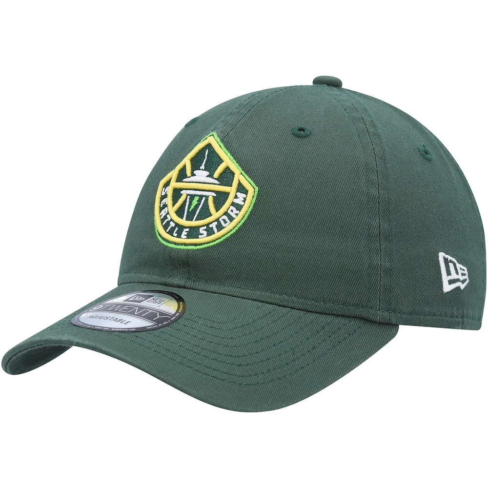 Men's New Era Green Seattle Storm Core Logo 9TWENTY Adjustable Hat