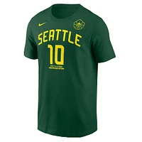Men's Nike Sue Bird Green Seattle Storm Explorer Edition Name & Number T-Shirt