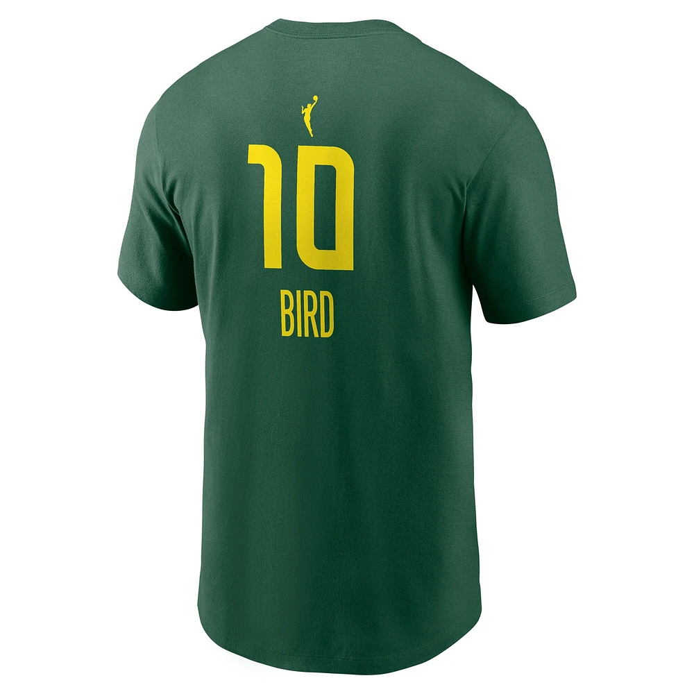Men's Nike Sue Bird Green Seattle Storm Explorer Edition Name & Number T-Shirt