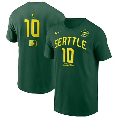 Men's Nike Sue Bird Green Seattle Storm Explorer Edition Name & Number T-Shirt