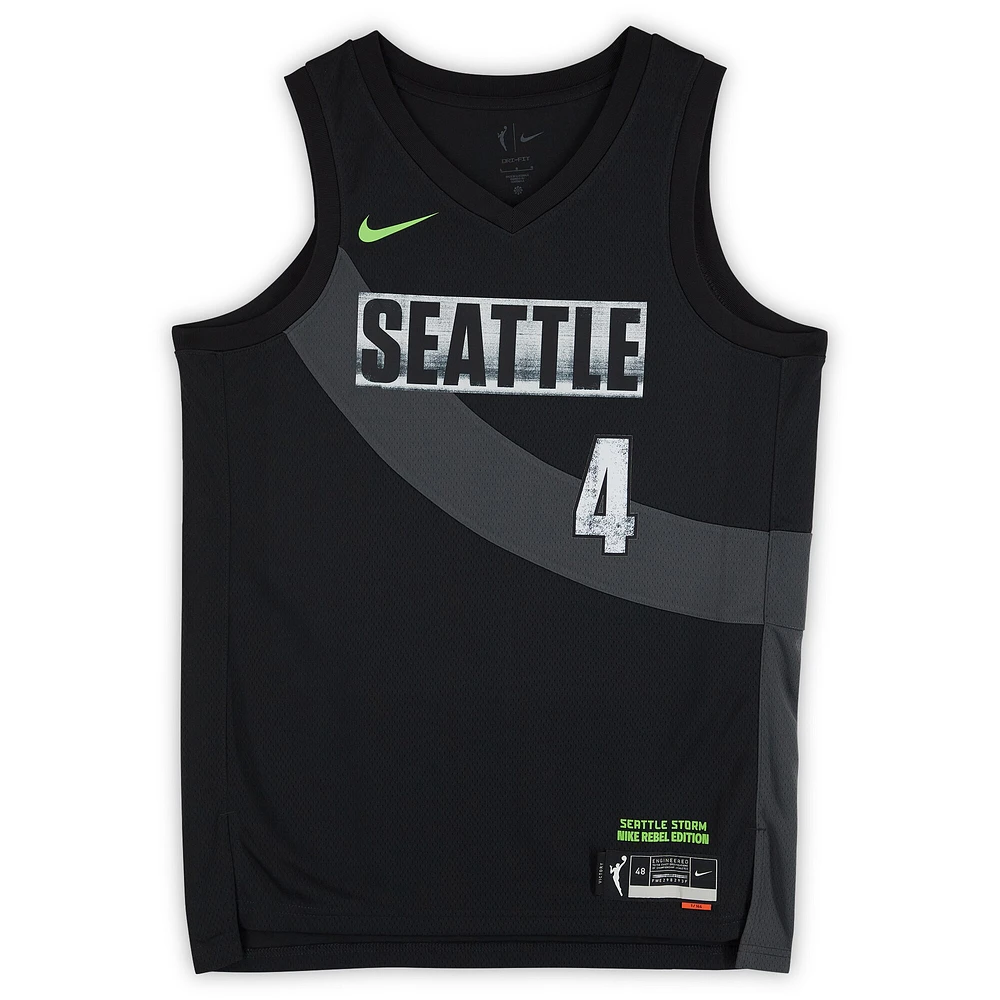 Skylar Diggins-Smith Seattle Storm Autographed Nike Black Rebel Edition Victory Player Jersey