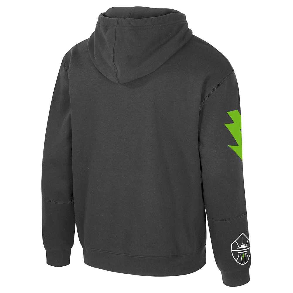Unisex Stadium Essentials  Black Seattle Storm City Star Rebel Edition Pullover Hoodie