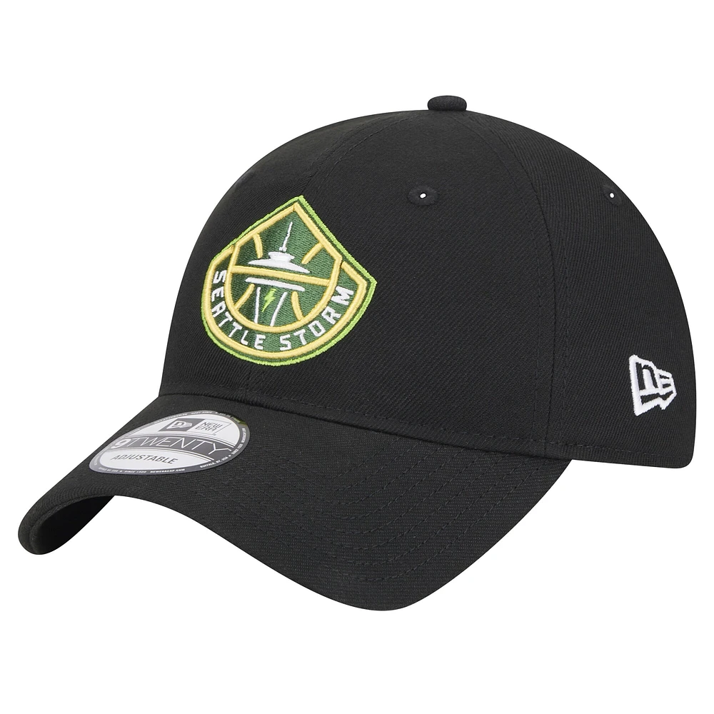 Casquette réglable unisexe New Era noire Seattle Storm Core Logo 9TWENTY