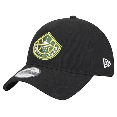 Casquette réglable unisexe New Era noire Seattle Storm Core Logo 9TWENTY