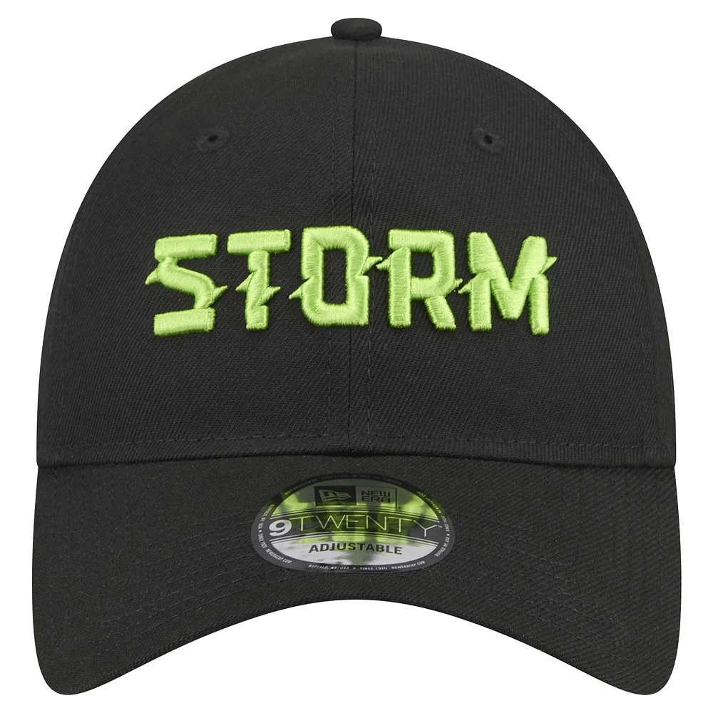 Unisex New Era Black Seattle Storm Rebel Series 9TWENTY Adjustable Hat