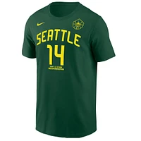 T-shirt Nike unisexe vert Dominique Malonga Seattle Storm 2025 WNBA Draft nom et numéro